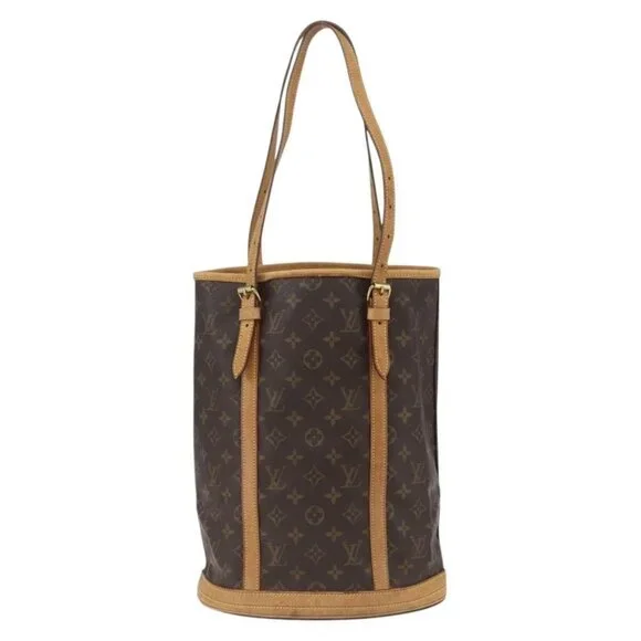 Authentic LOUIS VUITTON Monogram Bucket GM Shoulder Bag M42236 LV - Picture 9 of 16